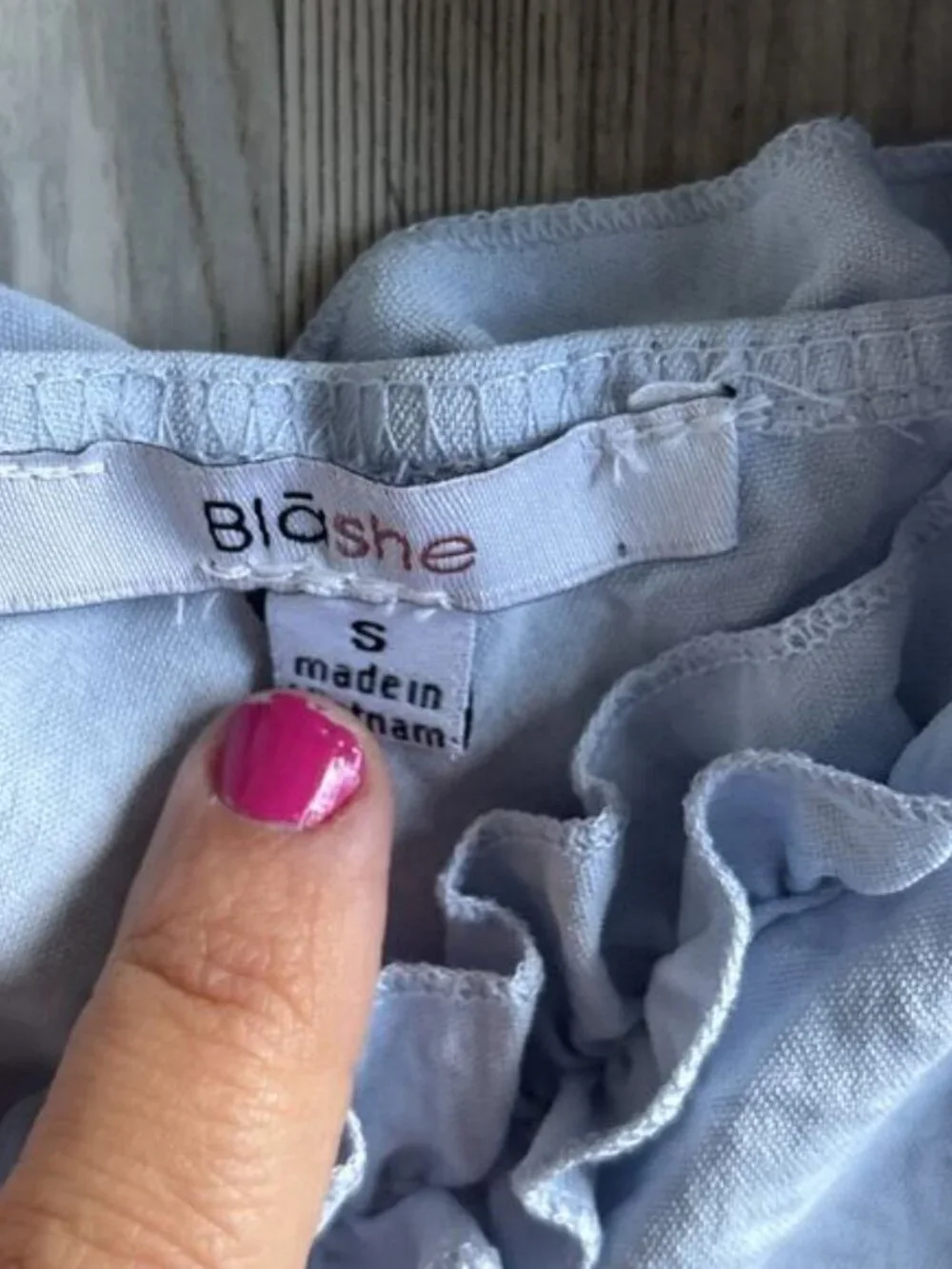 Blashe Blue Babydoll Flutter Ruffle Dress Size Small - Picture 5 of 8